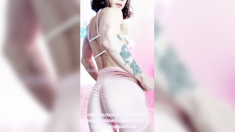 Cute And Petite Asian Muscle Girl Flexes And Flashes Her Tits And Pussy