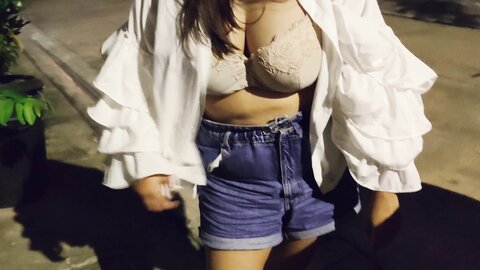 I Showed Off On The Street Let Him Touch My Tits And Suck My Pussy