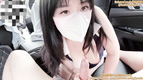Taotao Has Sex In The Car At Wild~Shame Reveals Sexual Cum On The Boobs