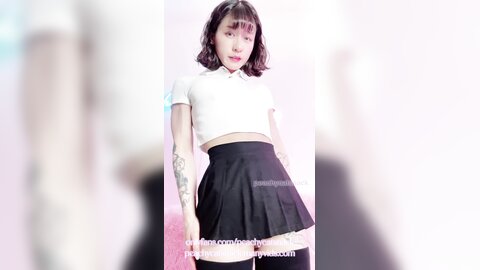 Fit Petite Exhibitionist Asian Gets Wet From Nipple Play And Showing He