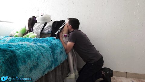 Petite Girl Being Spanked On Her Beautiful Ass And Get His Cumming Insi