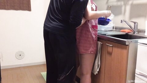 Disturbing The New Wife While Cooking Blowjobstanding Doggycunnilingus