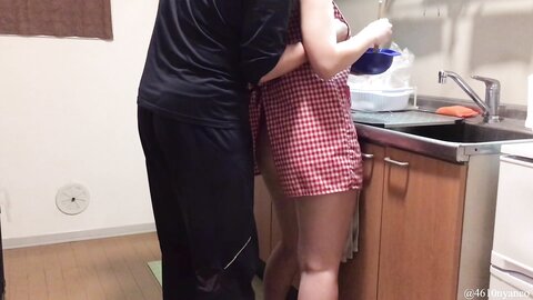 Disturbing The New Wife While Cooking Blowjobstanding Doggycunnilingus