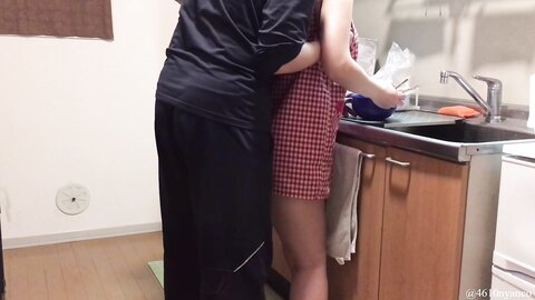 Disturbing The New Wife While Cooking Blowjobstanding Doggycunnilingus