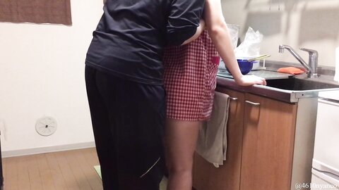 Disturbing The New Wife While Cooking Blowjobstanding Doggycunnilingus