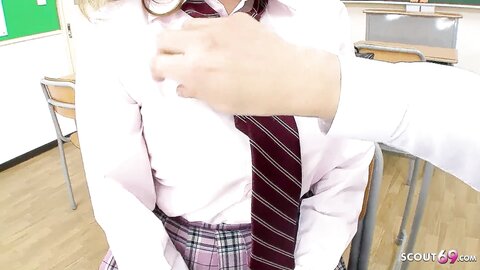 Blonde Curvy Japanese Teen Seduce Classmate To First Creampie Fuck Uncensored Jav