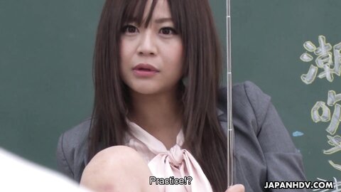 Japanese Teacher Aa Kyono Shows Her Hairy Pussy In The Classroom Uncensored