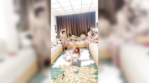 群P性派对堪比Av大片，淫乱的男女激情啪啪直播大秀，淫声荡语听大哥指挥，场面刺激淫乱各种啪啪性爱玩弄
