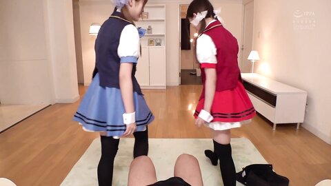 CAWD-029 [Uncensored] A First-Ever Real Idol Co-Starring Performance In Sotokanda! Their First Try At Lesbian Kissin...