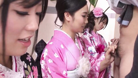 Three Beautiful Japanese Girls Have Sex With Their Classmates