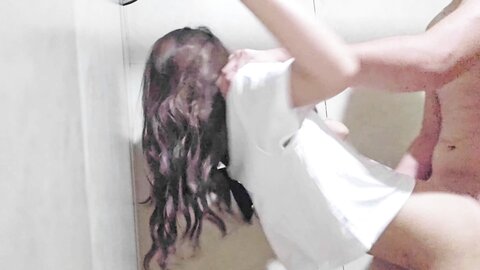 Asian Girl Fucks A Fan And Gets Accidental Creampie