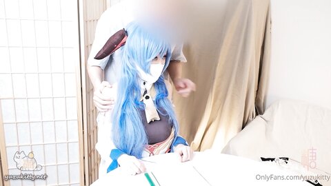 极品网红美少女『柚子猫』✅甘雨的致命失误，强迫穿上Ol制服被侵犯，被大鸡巴当成鸡巴套子随便使用