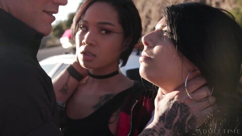 Girl Under Arrest Gina Valentina Amp Honey Gold Double Team A Cop Cock