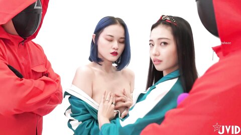 Jvid【鲍鱼游戏】年终最强感谢祭企划超豪华圣典巨乳美腿細腰24人性爱游戏~ 输了必须处罚