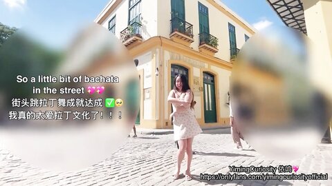Yimingcuriosity  Havana Sunset Sex Vlog  Asian Chinese Slut Rough Blowjob And Doggy On Balcony Yimingcuriosity