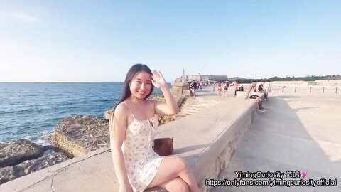 Yimingcuriosity  Havana Sunset Sex Vlog  Asian Chinese Slut Rough Blowjob And Doggy On Balcony Yimingcuriosity