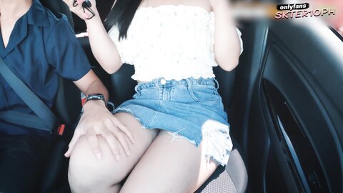 Car Sex Big Beautiful Pussy Breast Is Nice To Suck