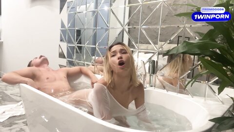 A Wet Blonde Gets Fucked In The Bathtub