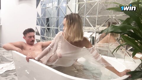 A Wet Blonde Gets Fucked In The Bathtub