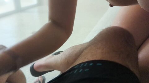 Voyeur Has Sex With Asian Girl In Public Sauna She Masturbates In Fron