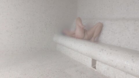 Voyeur Has Sex With Asian Girl In Public Sauna She Masturbates In Fron