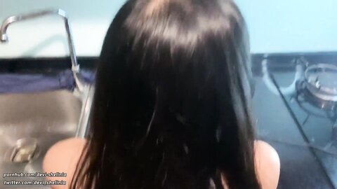 Asian Babe Teen With Perfect Body Be Fucked While She Is Cook