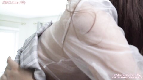 417 Wearing School Uniform And White Stockings Suck Him Dry In The Morning Bunnymiffy