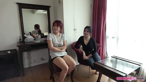 Hot Asian Threesome With Fat Japanese Guy