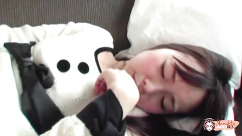 Long Hair Brunette Kosaka Gets Fingered And Vibrator Used On While She