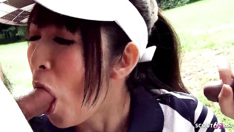 Massive Outdoor Facial Kake For Skinny Japanese Teens By Many Old Guys