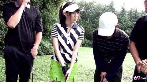 Massive Outdoor Facial Kake For Skinny Japanese Teens By Many Old Guys