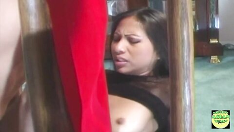 Tattooed Buff Hunk And A Foxy Asian Bombshell Have A Steamy Fuck On The Stairs