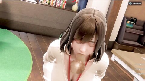 Room Girl Office Lady Is Giving Her Colleague Blowjob And Sex On Chair