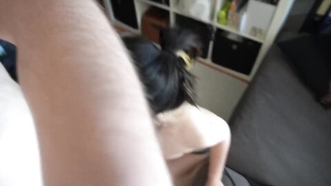 Asian Girlfriend Gets Creampied In Period Time After Deepthroat
