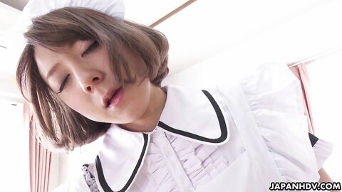 Japanese Maid In Bed Finger Fuck Her Trimmed Pussy Unvensored