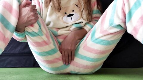 *** With Small Tits In Pajamas Masturbate Pussy And Squirting Or