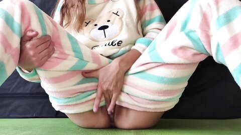 *** With Small Tits In Pajamas Masturbate Pussy And Squirting Or