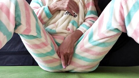 *** With Small Tits In Pajamas Masturbate Pussy And Squirting Or