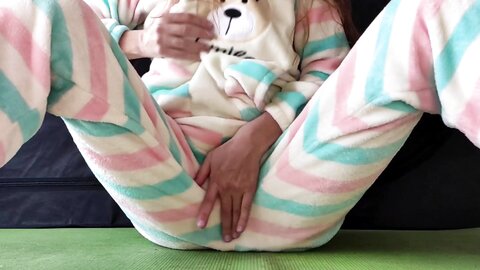 *** With Small Tits In Pajamas Masturbate Pussy And Squirting Or