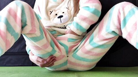 *** With Small Tits In Pajamas Masturbate Pussy And Squirting Or