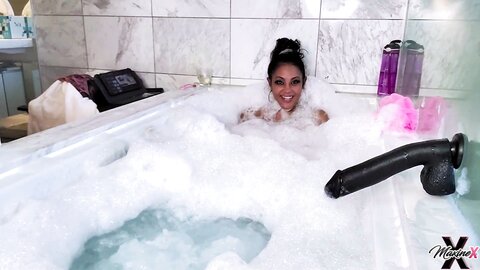 Maxine X Bathtub Titty Dildo Fuck