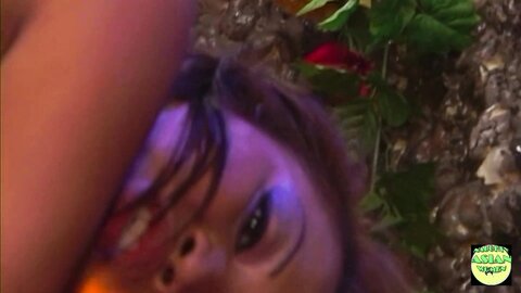 A Horny Asian In Stockings Rides A Big Cock While Ing To A Guy