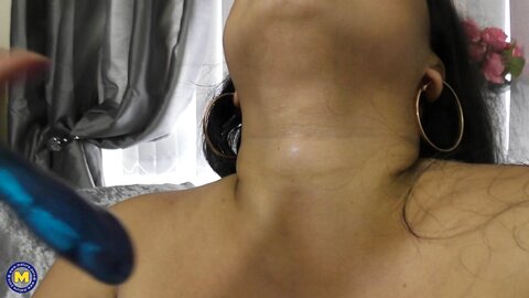 Amy Latina Asian Hairy Housewife Showing Off Her Big Tits