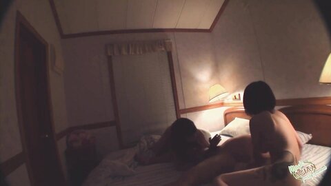 Brunette Asian Girl Is Fed Loads Of Cum By A Chubby Guy In A Threesome
