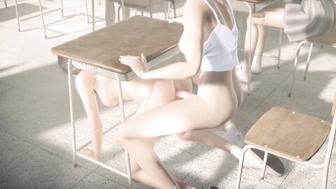 Futanari Asian Girls Having Sex In Public Classroom 3D Animation Part