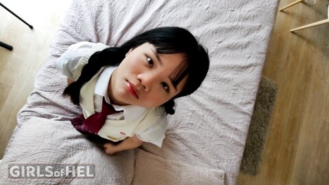 Cute Little Japanese Student Has Her Pussy Eaten And Fucked By Her Engl