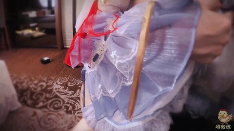 Black Overknee Socks Footjob + Genshin Impact Ganyu Cosplay Sex