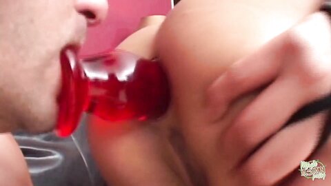 Asian Whore Loves Playing With Dildo To Make Two Man Cum Over Her Face