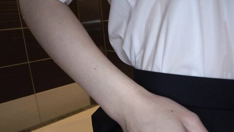 534CRT-017 Wearing 17 hours [short stature 145cm] white bread (full back) x uniform x black hair = strongest...