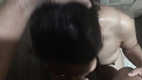 Pinay OFW Marie G. giving her cousin a good blowjob